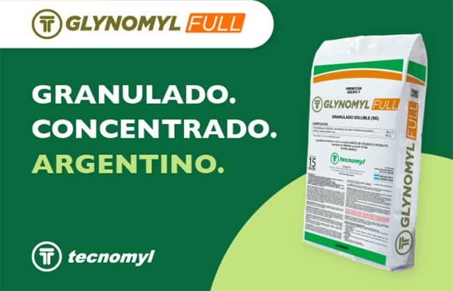 Único glifosato potásico granulado concentrado, GLYNOMIL FULL: Tecnomyl lo llevó al Congreso Argentino de Malezas