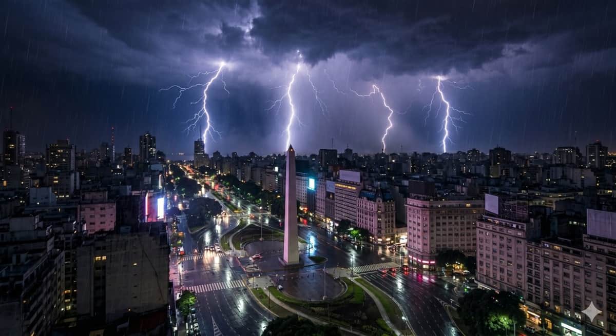 El Servicio Meteorológico Nacional actualizó a naranja el alerta por tormentas fuertes para este domingo