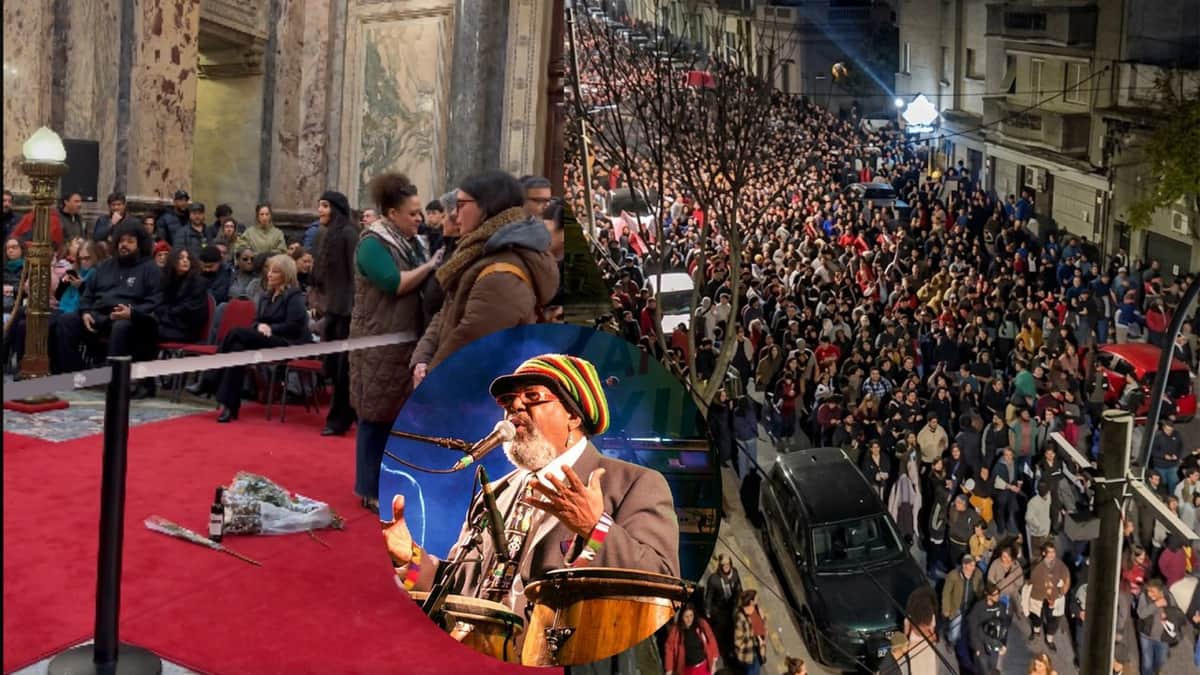 Inició el velorio popular de Rubén Rada, mientras cientos de fieles lo despidieron en las calles