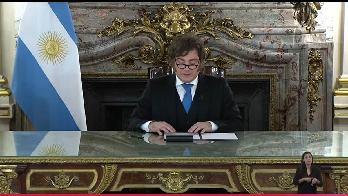 Javier Milei habla en cadena nacional: “Las Malvinas son argentinas”