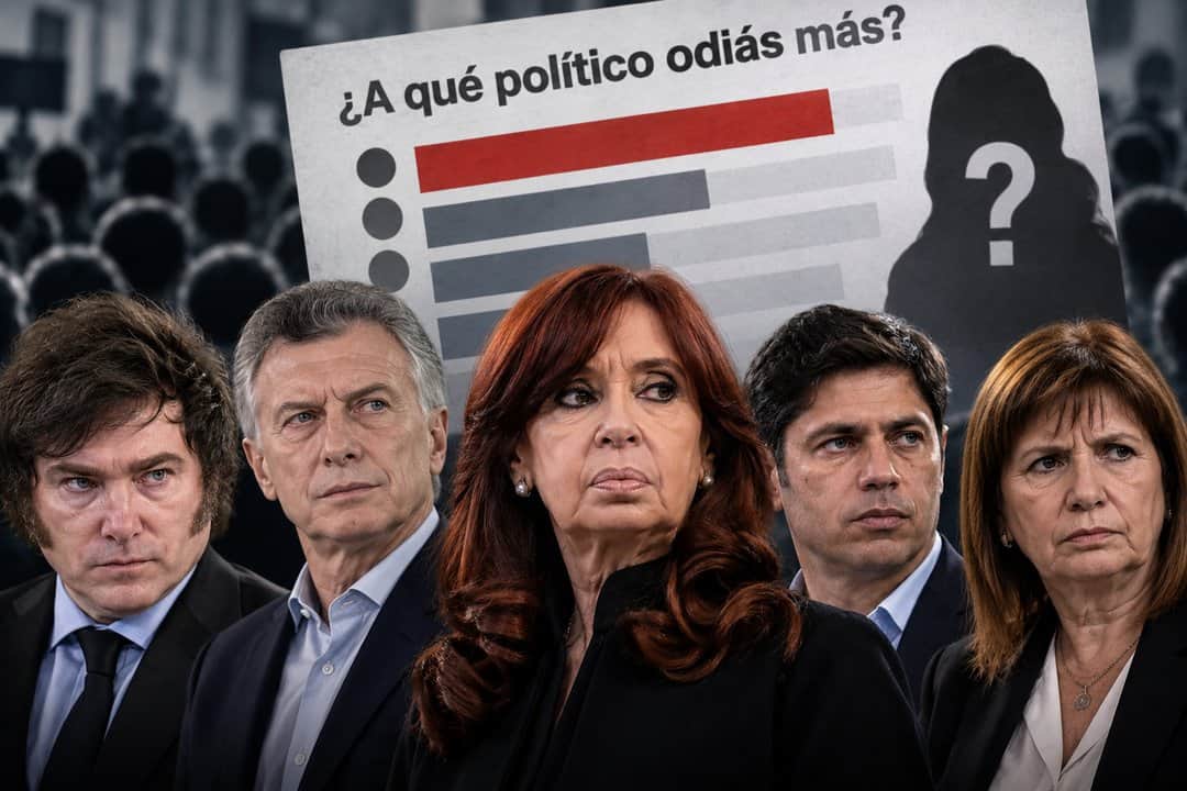 Encuesta: quién es el político que más “odio/rechazo” genera entre los argentinos