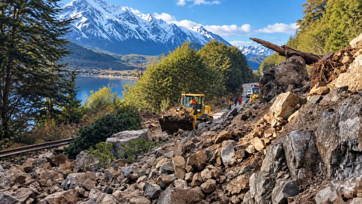 Derrumbe y corte en la Ruta 40: qué tramo patagónico está afectado para viajar a Bariloche