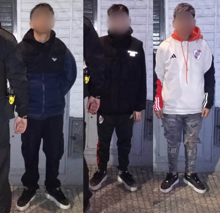 Tienen 13, 15 y 18 años; fueron detenidos por robo y suman 18 antecedentes
