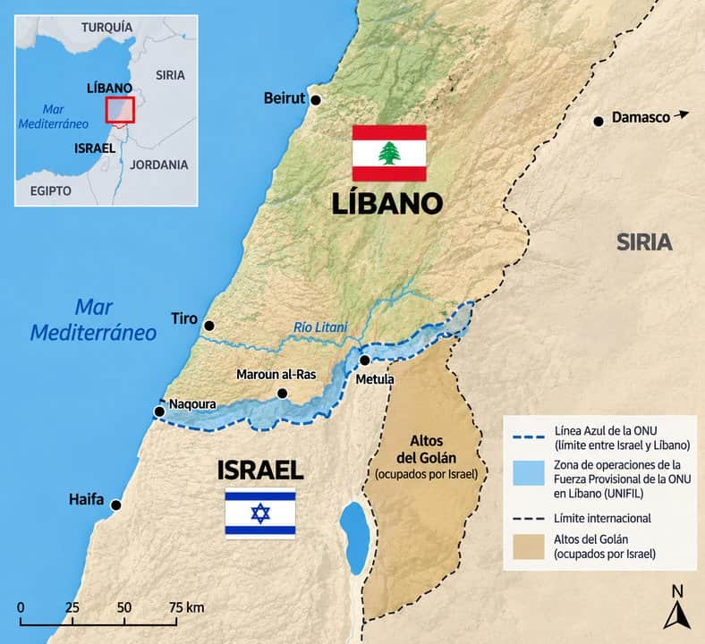 Israel y Líbano volverán a negociar en octubre en Roma con mediación de Estados Unidos