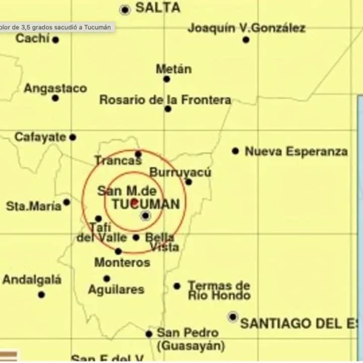 Un sismo de magnitud 5 sacudió Tucumán