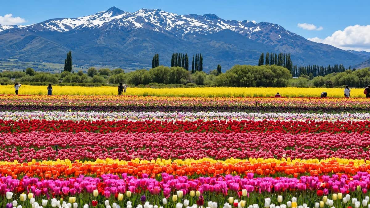 Ni en Holanda ni en Europa: el rincón secreto de la Patagonia donde van a florecer 2 millones de tulipanes