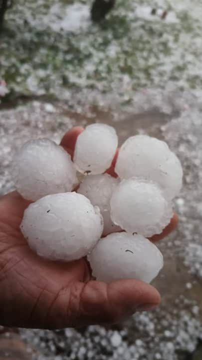 Graves destrozos por la caída de granizo en distintas ciudades de la provincia de Córdoba