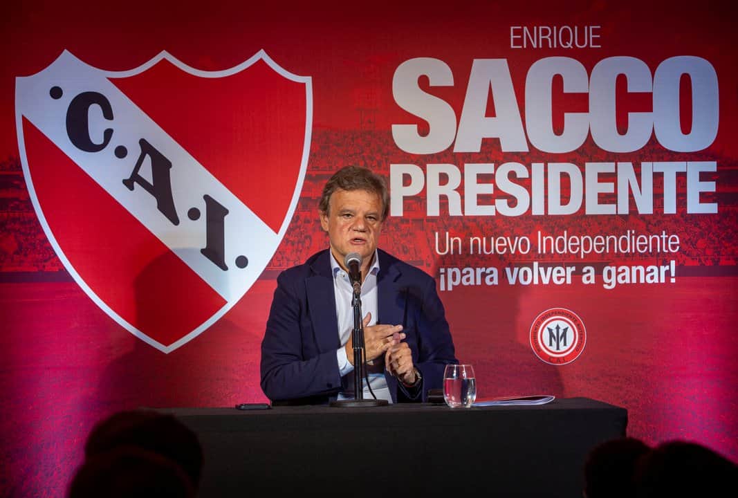 Enrique Sacco presentó su candidatura en Independiente y afirmó que si gana “el club no va a ser una SAD”