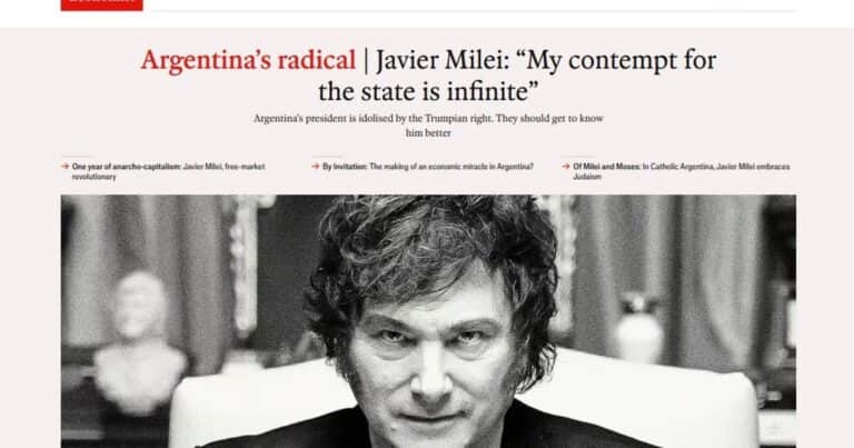 Javier Milei llegó a la tapa de The Economist: de las camperas de motociclista a todo «lo que puede enseñarle a Donald Trump»