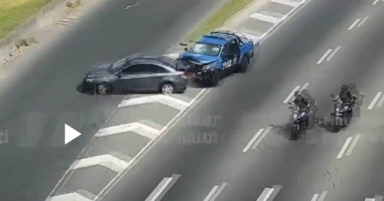 Video: la impactante persecución a los tiros de policías a delincuentes que iban en un auto robado por la General Paz