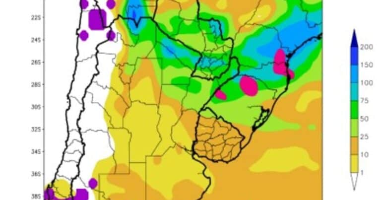 Clima: se vienen fuertes lluvias y tormentas sobre una zona del área agrícola