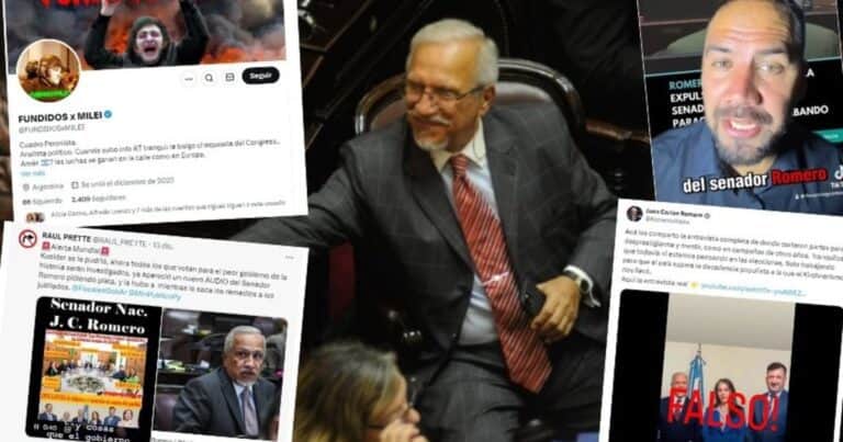 Es falso el audio del senador Juan Carlos Romero donde habla de votos a cambio de plata en medio del escándalo Kueider