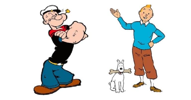 Popeye y Tintín pasarán a dominio público en 2025, como novelas de Faulkner y Hemingway