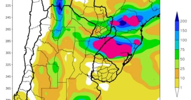 El clima: se vienen días de altas temperaturas y precipitaciones generales de muy variada intensidad en el área agrícola