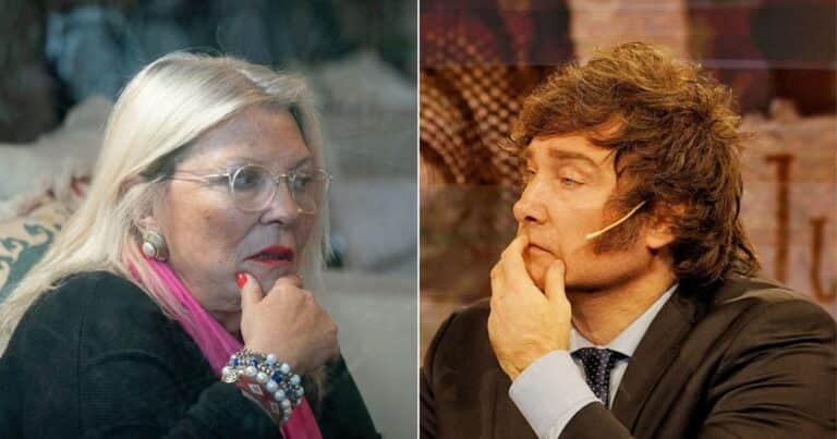 Javier Milei salió a cuestionar a Elisa Carrió por tener custodia y la Coalición Cívica le respondió: «Vos pactás impunidad»