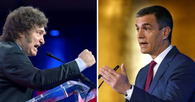 Javier Milei volvió a cruzar a Pedro Sánchez: lo llamó «rojito» y lo acusó de intentar censurar a quienes piensan distinto en las redes sociales