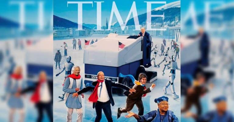 Javier Milei, otra vez en la tapa de la revista Time: aparece en patines junto con Donald Trump