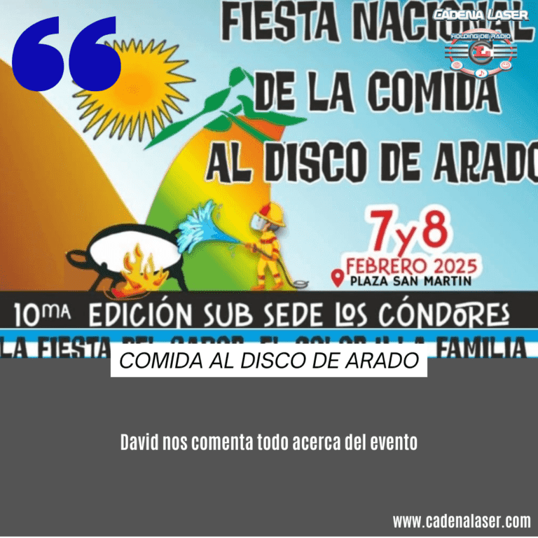 NOTA: Comida al Disco de Arado