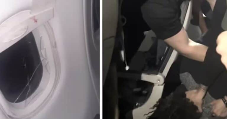 Vuelo aterrador: rompió una ventana del avión a patadas y otros pasajeros debieron atarlo con cordones