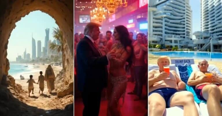 Balneario de lujo, yates y estatuas doradas: el video con IA que difundió Trump sobre sus planes para Gaza