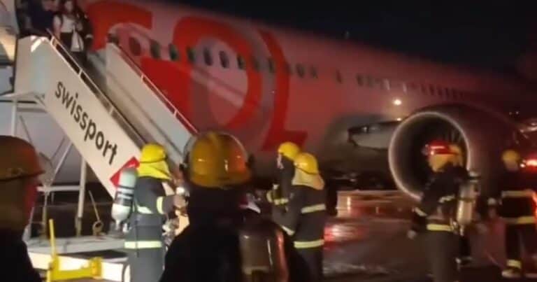 Un avión de pasajeros chocó con un vehículo antes de despegar en Brasil
