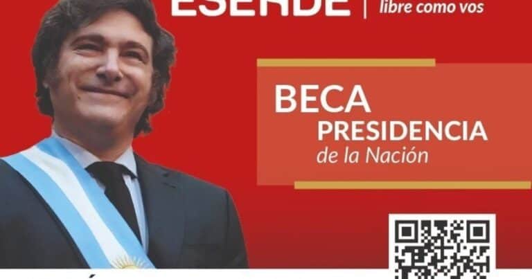 Denuncian a Javier Milei por la «Beca Presidencia de la Nación» que promociona la universidad de su mentor
