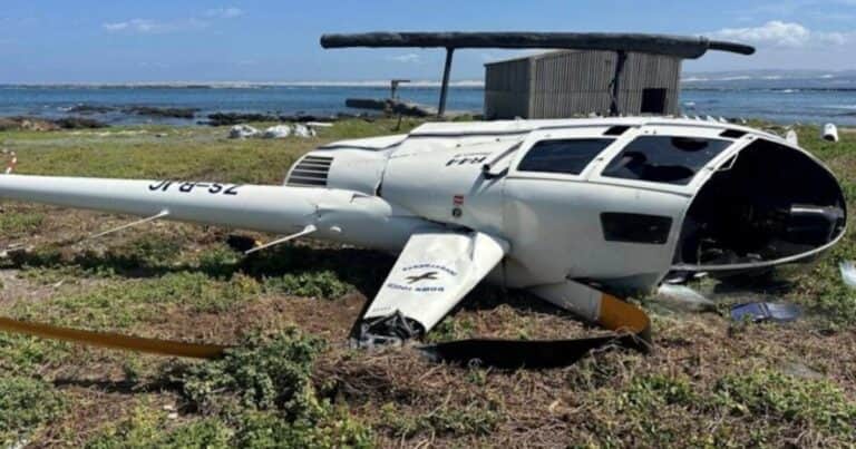 Un helicóptero se estrelló contra el suelo por culpa de un inesperado pasajero