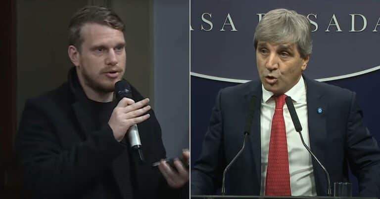 El fuerte enojo de Luis Caputo con un periodista que lo acusó de tener dólares abajo del colchón: «No te pases de vivo»