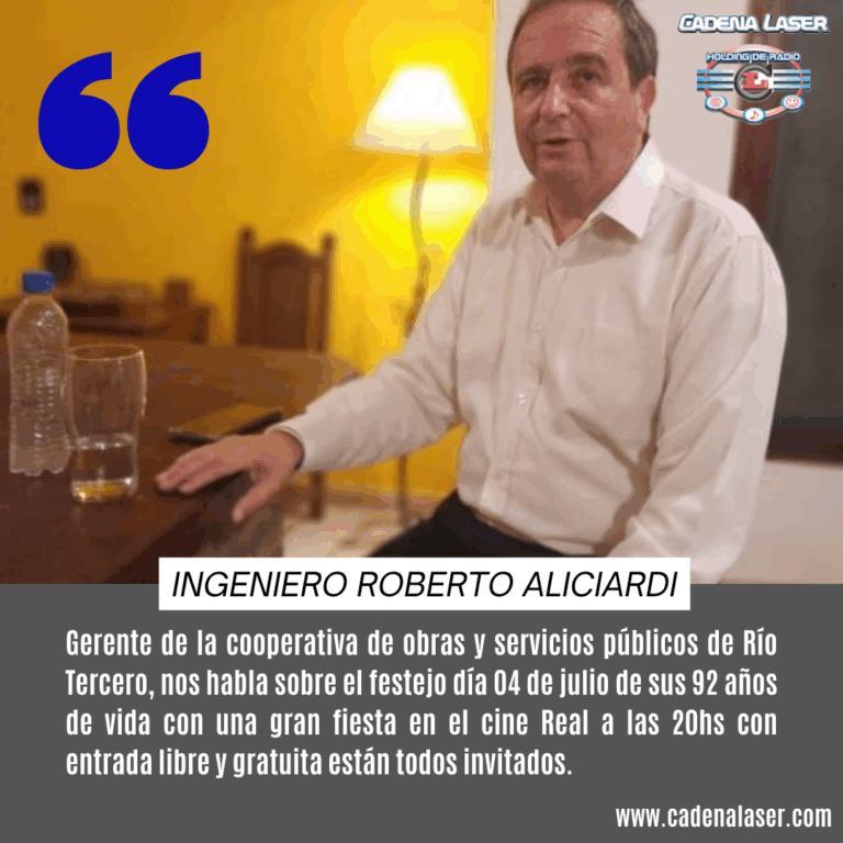NOTA: Ingeniero Roberto Aliciardi