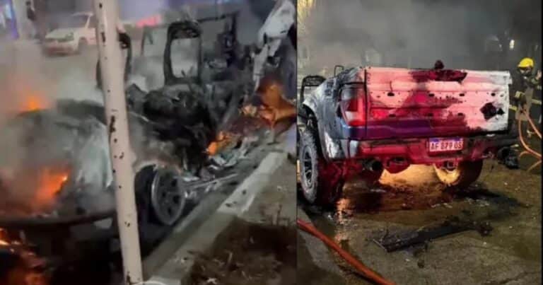 Un encapuchado incendió intencionalmente una camioneta de más de $ 100 millones en Río Negro: afirman que estaba a nombre de Marcos Rojo