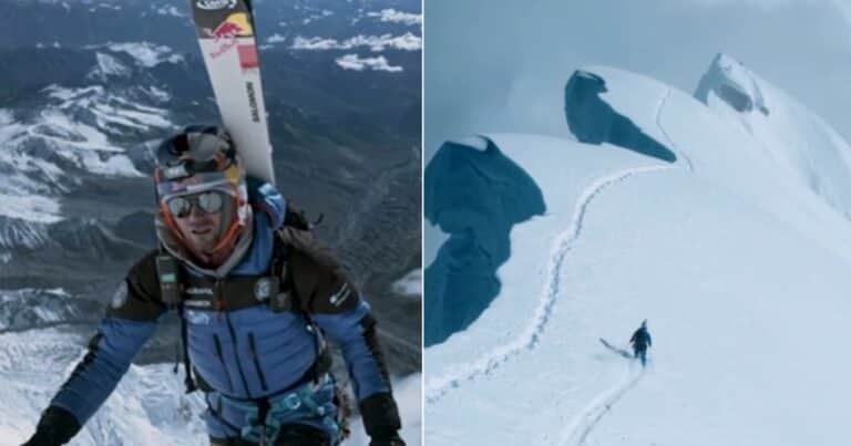 Hazaña en el Everest: un alpinista pasó 16 horas en la «zona de la muerte» y bajó esquiando desde la cima de 8849 metros