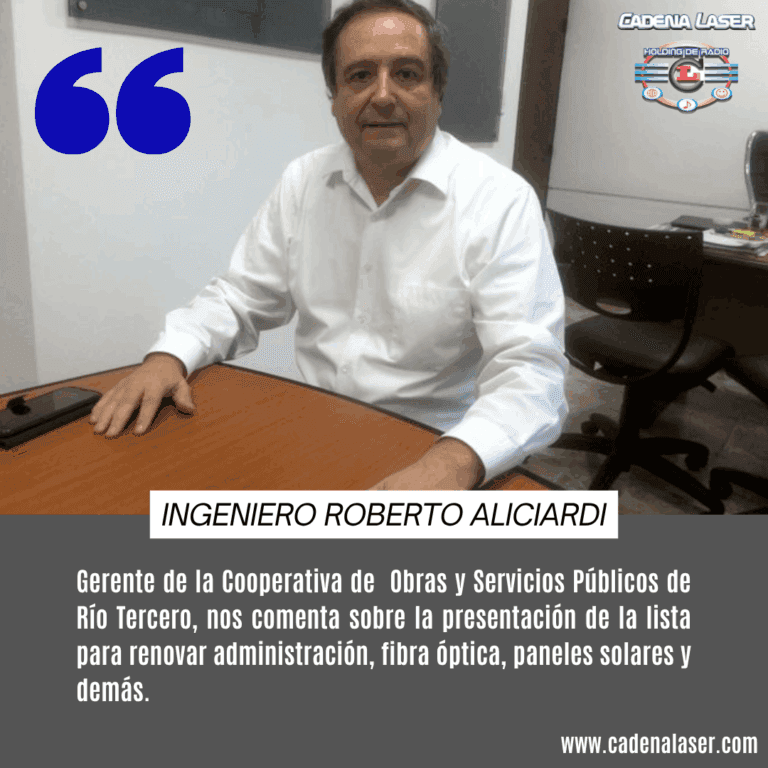 NOTA: Ingeniero Roberto Aliciardi