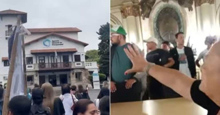 Incidentes en la Agencia de Discapacidad: manifestantes entraron por la fuerza a una sede del organismo y piden hablar con las autoridades