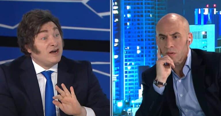 El reto de Javier Milei a Trebucq y la confusión sobre una pregunta a Donald Trump