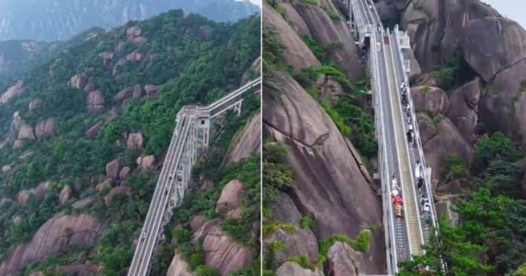 China inauguró las escaleras mecánicas más altas y largas del mundo