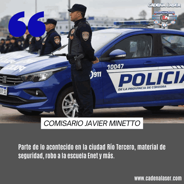NOTA: Comisario Javier Minetto