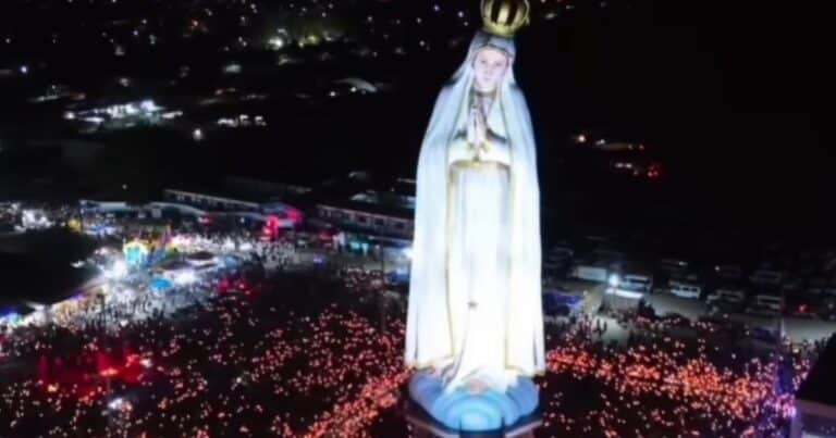 Inauguraron en Brasil una imponente estatua de la Vírgen de Fátima, más alta que el Cristo Redentor