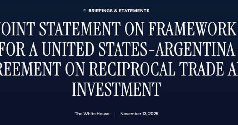 El comunicado completo de la Casa Blanca sobre el acuerdo comercial de Argentina y Estados Unidos: elogios a la relación Trump-Milei