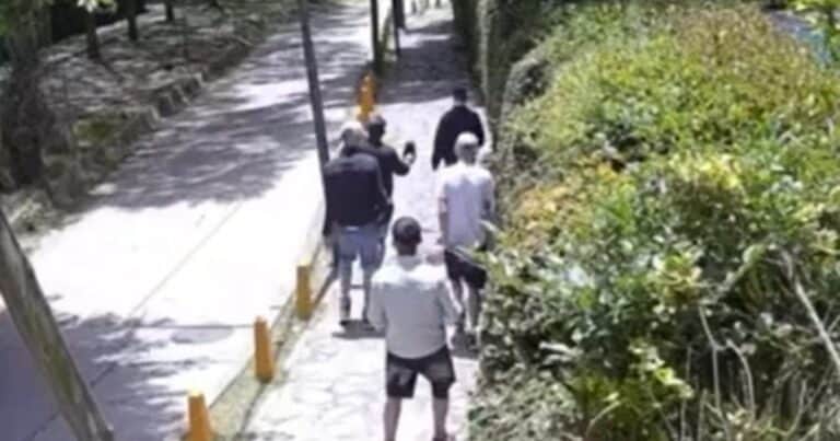 Cinco ladrones con gorras y bermudas para robar en la casa de Valeria Mazza: una cámara los grabó escapando