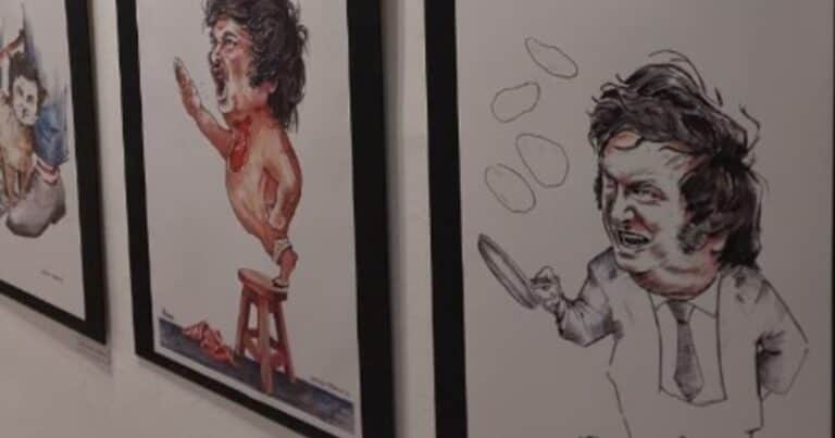 Polémica muestra de caricaturas en el Concejo Deliberante de Santa Rosa: advierten sobre imágenes antisemitas y con burlas hacia el Presidente