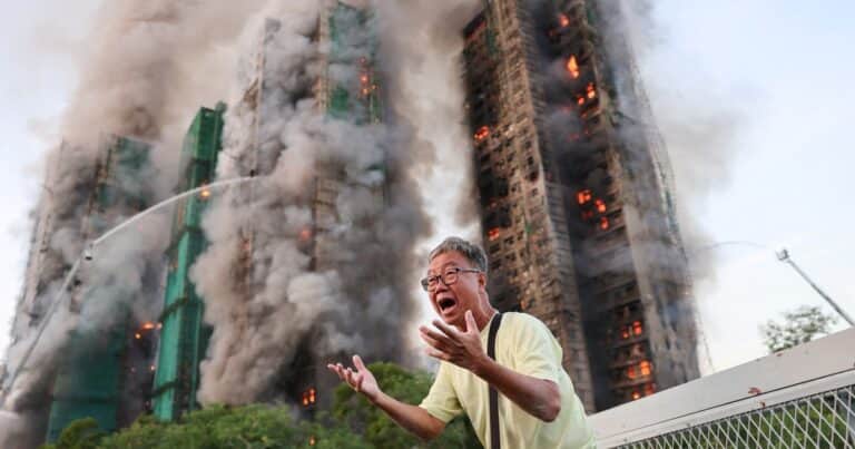 Se incendiaron tres torres de 31 pisos en Hong Kong: al menos 4 muertos, 8 heridos y personas atrapadas