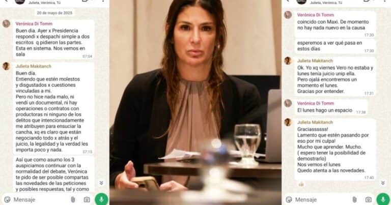 «Me arrepiento infinito»: la saga de chats de Julieta Makintach con los otros jueces tras el escándalo en el juicio de Maradona