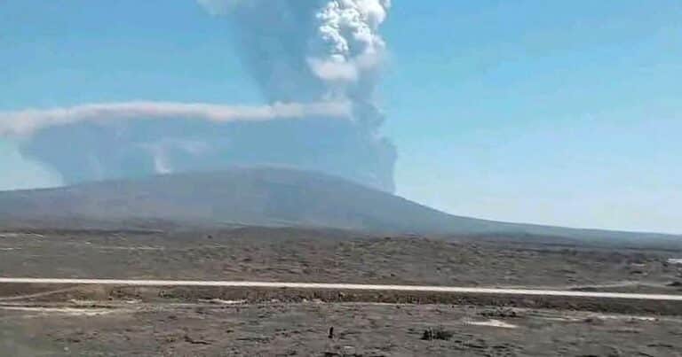Un volcán entró en erupción por primera vez en 12.000 años