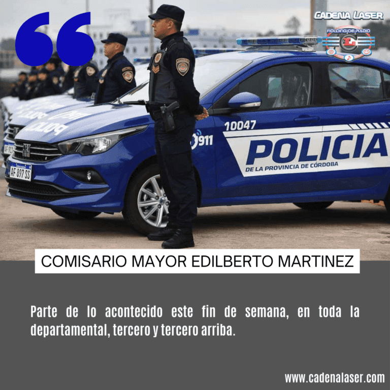 NOTA: Comisario Mayor Edilberto Martinez