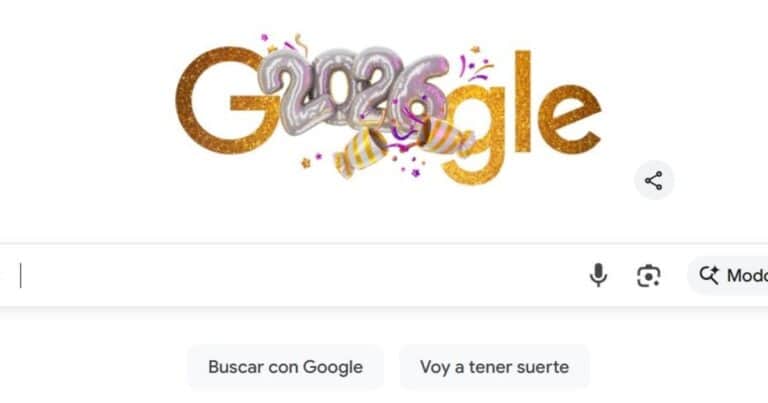 El doodle con el que Google celebra el Año Nuevo