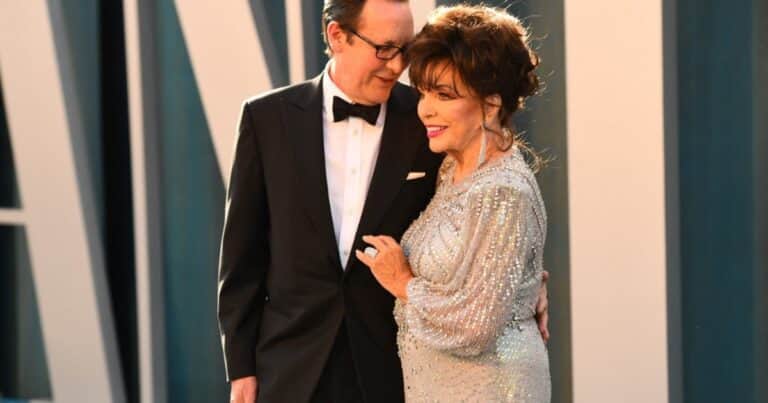 El matrimonio inesperado de Joan Collins y Percy Gibson: él, 32 años menor; ella, pasado de amores escandalosos