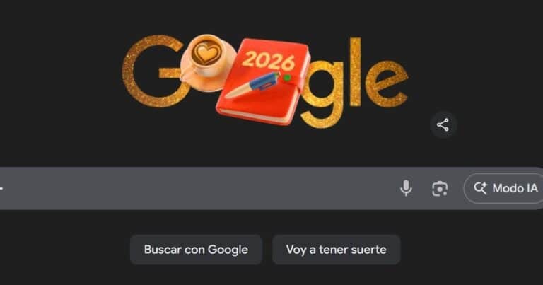 Google celebra el Año Nuevo 2026 con un doodle animado este 1 de enero