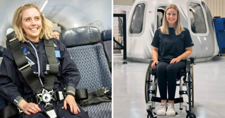 Hizo historia: Michaela Benthaus, la ingeniera de 33 años que se convertió en la primera persona en silla de ruedas en viajar al espacio