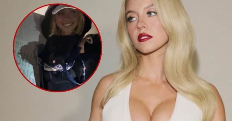 Sydney Sweeney enfrenta problemas legales por colgar lencería en el cartel de Hollywood