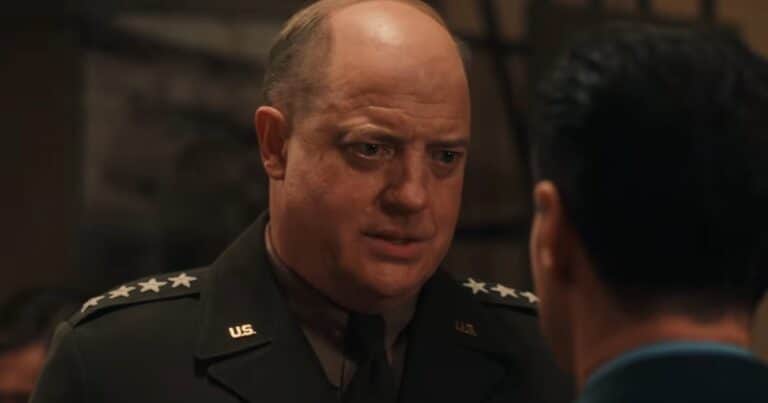 Brendan Fraser luce irreconocible como un personaje clave de la Segunda Guerra Mundial